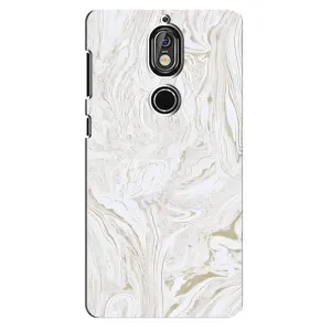Мраморный чехол на Nokia 7 (VPrint) (Белый мрамор)
