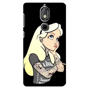 Чохол з друком для Nokia 7 - (Мода) (AlphaPrint) (Дівчина в тату)
