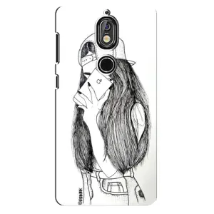 Чохол з друком для Nokia 7 - (Мода) (AlphaPrint) (Фото дівчини)