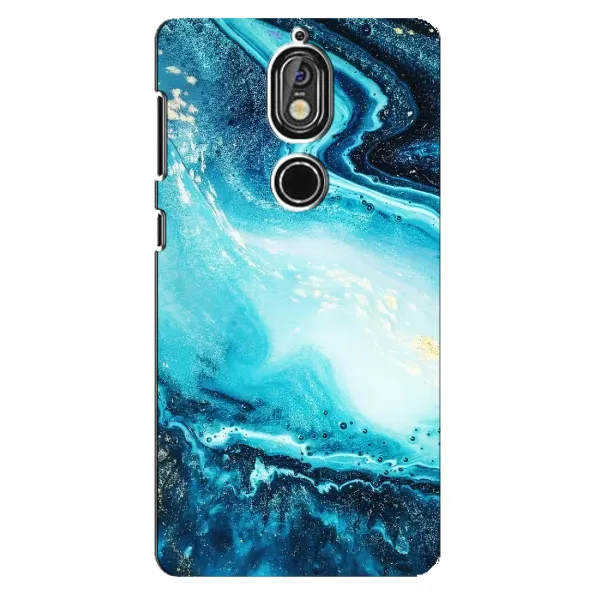 Чехол с принтом «Голубой мрамор» для Nokia 7
