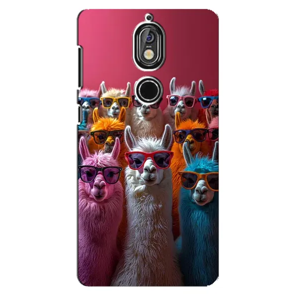 Чехол с принтом «Ламы в очках» для Nokia 7