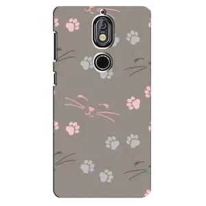 Чехол с рисунком кот на Nokia 7 (Лапы и усы)