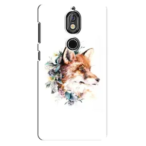 Чехлы с картинкой Лисички для Nokia 7 (VPrint) (Лисичка в цветочках)