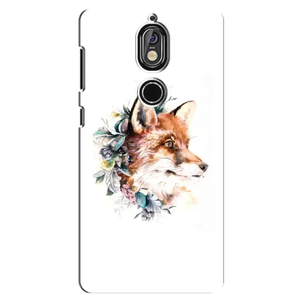 Чехол с принтом «Лисичка в цветочках» для Nokia 7