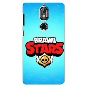 Чехлы Brawl Stars для Nokia 7 (AlphaPrint) (Лого Бравл Старс)