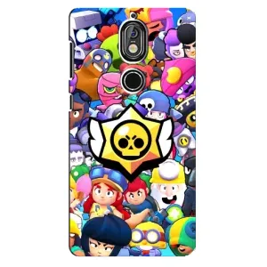 Чехол для Nokia 7 Бравл Старс (VPrint) (Лого Brawl Stars)