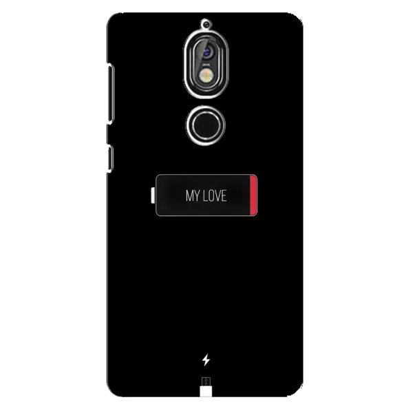 Чехол с принтом «Love battery» для Nokia 7