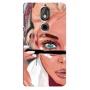 Чохол з друком для Nokia 7 - (Мода) (AlphaPrint) (Макіяж)