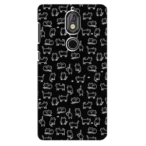 Чохол з принтом для Nokia 7 (AlphaPrint) Модні коти (Маленькі котики)