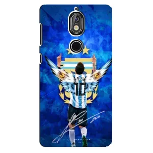 Чехлы для Nokia 7 (Leo чемпион) (AlphaPrint) (Месси сборная)