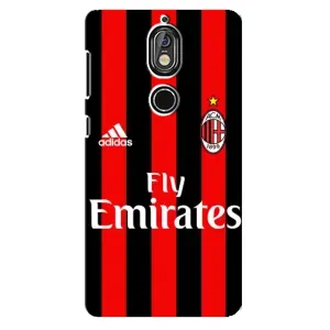 Чехлы для Nokia 7 (VPrint) - Футбольные клубы (Milan)