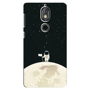 Космические Чехлы для Нокиа 7 (VPrint) (На луне)