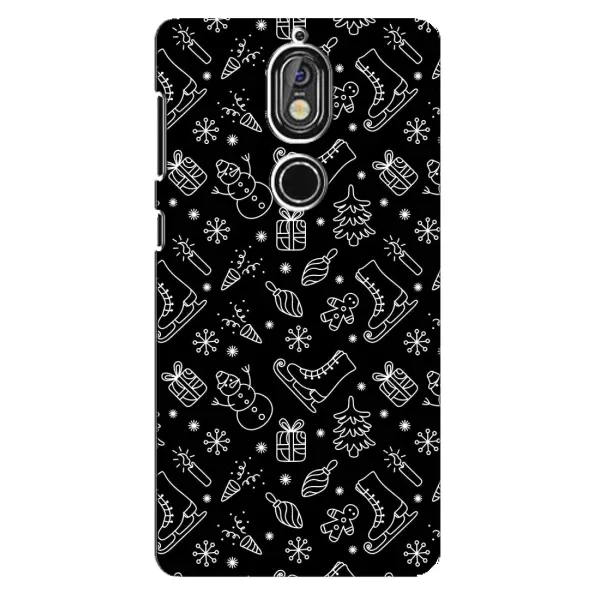 Чехол с принтом «Новогодний фон» для Nokia 7