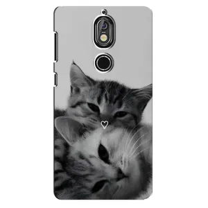 Чехол с рисунком кот на Nokia 7 (Пара котов)