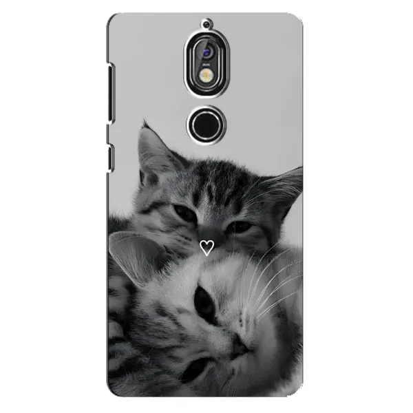 Чехол с принтом «Пара котов» для Nokia 7