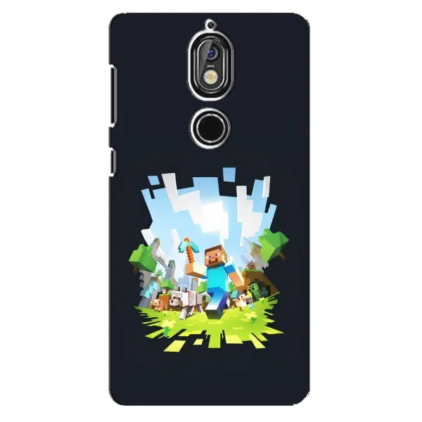 Чехол с принтом «персонажи Minecraft» для Nokia 7 Чехол с принтом «персонажи Minecraft» для Nokia 7