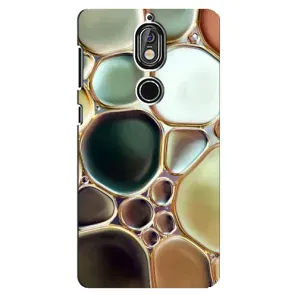 Мраморный чехол на Nokia 7 (VPrint) (Радужный Мрамор)