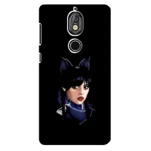 Чехлы Венсдей на Nokia 7 Уэнсдей (AlphaPrint) (серьезная Уэнздей)