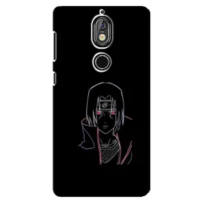 Чехлы на тему: Итачи Учиха для Nokia 7 (AlphaPrint) (силуэт Итачи)