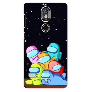 Чохли Амонг Ас для Nokia 7 (AlphaPrint) (Скіни в космосі)