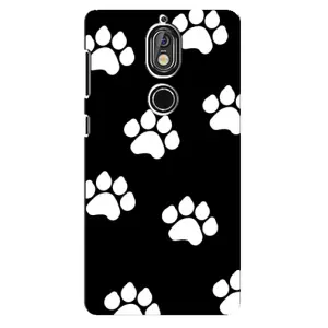 Чехлы с собаками для Nokia 7 (VPrint) (Следы собаки)