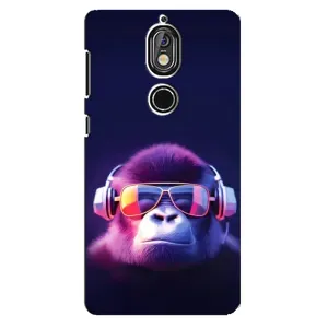 Чехол с Обезьянами Nokia 7 - (AlphaPrint) (Стильная обезьяна)