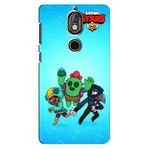 Чехлы Brawl Stars для Nokia 7 (AlphaPrint) (Тріо героїв)