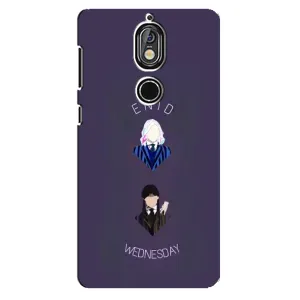 Чехлы Венсдей на Nokia 7 Уэнсдей (AlphaPrint) (Уэнздей и подруга)