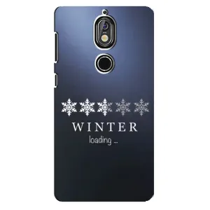 Зимние Чехлы для Нокиа 7 - прозрачный фон (Winter loading)