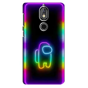 Чохли Амонг Ас для Nokia 7 (AlphaPrint) (Яскравий скін)