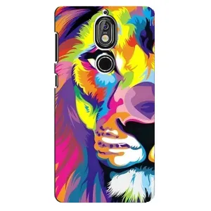 Чехол со Львом для Nokia 7 (VPrint) (Яркий Лев)