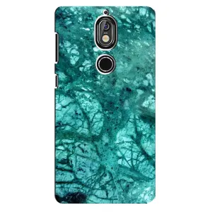 Мраморный чехол на Nokia 7 (VPrint) (Зеленый мрамор)