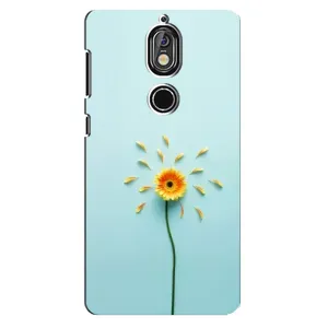 Чехлы с Цветами для Nokia 7 (VPrint) (Желтый цветок)