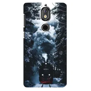 Новогодние, Праздничные Чехлы для Nokia 7 - 2024 год (Зимний поезд)