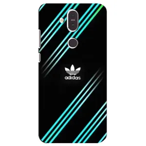 Чехлы Адидас для Nokia 8.1 , Nokia 8 2018 (AlphaPrint) (Адидас с полосами)