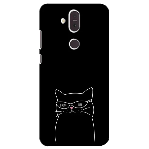 Чехол с принтом «Равнодушный кот» для Nokia 8.1 (2018)
