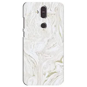 Мраморный чехол на Nokia 8.1 , Nokia 8 2018 (VPrint) (Белый мрамор)