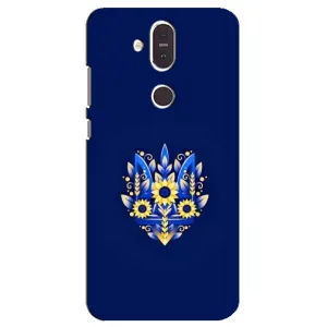 Чехлы для Nokia 8.1 , Nokia 8 2018  Укр. Символика (AlphaPrint) (Цветочный Герб)