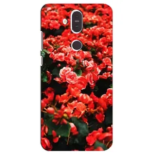 Чехлы с Цветами для Nokia 8.1 , Nokia 8 2018 (VPrint) (Цветы красные)