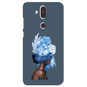 Чехлы (ART) Цветы на Nokia 8.1 , Nokia 8 2018 (VPrint) (Цветы на голове)