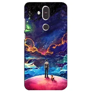 Космические Чехлы для Нокиа 8.1 (VPrint) (Галактический вид)