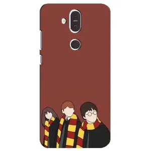 Чехлы с Гарри Поттером для Nokia 8.1 , Nokia 8 2018 (AlphaPrint) (Гарри с друзьями)