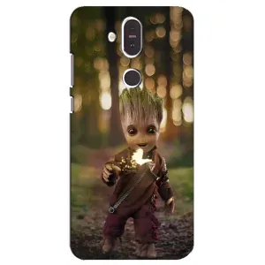 Чехол МАРВЕЛ для Нокиа 8.1 (AlphaPrint) (I am Groot)