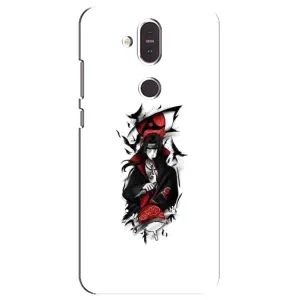 Чехлы на тему: Итачи Учиха для Nokia 8.1 , Nokia 8 2018 (AlphaPrint) (Итачи с атрибутами)