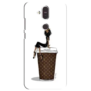 Чехлы Луи Витон для Nokia 8.1 , Nokia 8 2018 (AlphaPrint - LOUIS VUITTON) (кофе LOUIS VUITTON)