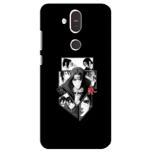 Чехлы на тему: Итачи Учиха для Nokia 8.1 , Nokia 8 2018 (AlphaPrint) (коллаж Итачи)