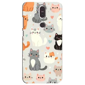 Чехол с рисунком кот на Nokia 8.1 , Nokia 8 2018 (Коллаж котов)