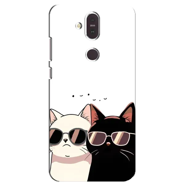 Чехол с принтом «Коты в очках» для Nokia 8.1 (2018)
