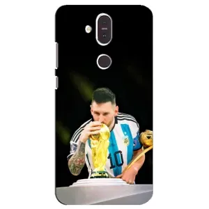 Чехлы для Nokia 8.1 , Nokia 8 2018 (Leo чемпион) (AlphaPrint) (Кубок Месси)