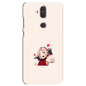Чехлы Персонажи Аниме Наруто для Nokia 8.1 , Nokia 8 2018 (AlphaPrint) (Лайк Сакура)